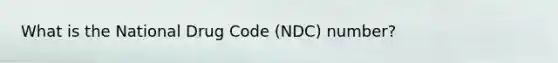 What is the National Drug Code (NDC) number?