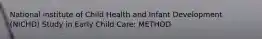 National institute of Child Health and Infant Development (NICHD) Study in Early Child Care: METHOD