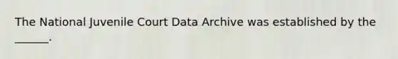 The National Juvenile Court Data Archive was established by the ______.