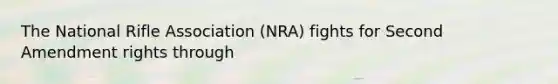 The National Rifle Association (NRA) fights for Second Amendment rights through