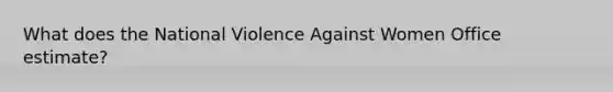 What does the National Violence Against Women Office estimate?