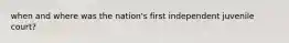 when and where was the nation's first independent juvenile court?