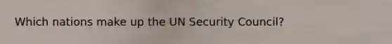 Which nations make up the UN Security Council?