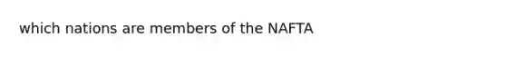 which nations are members of the NAFTA