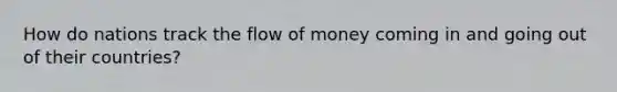 How do nations track the flow of money coming in and going out of their countries?