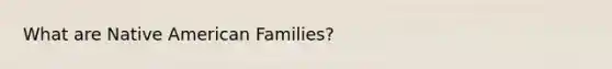 What are Native American Families?