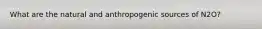 What are the natural and anthropogenic sources of N2O?