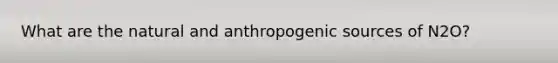 What are the natural and anthropogenic sources of N2O?