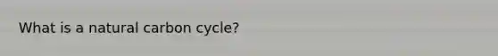 What is a natural carbon cycle?