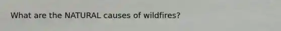 What are the NATURAL causes of wildfires?