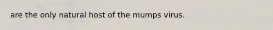 are the only natural host of the mumps virus.