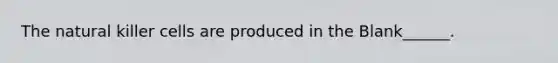 The natural killer cells are produced in the Blank______.