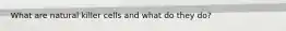 What are natural killer cells and what do they do?