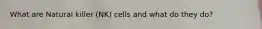 What are Natural killer (NK) cells and what do they do?