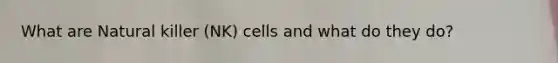 What are Natural killer (NK) cells and what do they do?