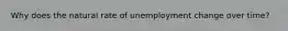 Why does the natural rate of unemployment change over time?