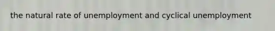 the natural rate of unemployment and cyclical unemployment