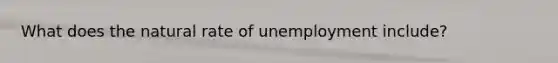 What does the natural rate of unemployment include?