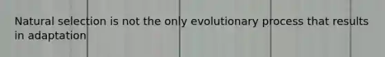 Natural selection is not the only evolutionary process that results in adaptation