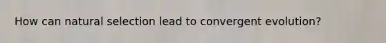 How can natural selection lead to convergent evolution?