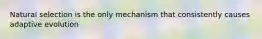 Natural selection is the only mechanism that consistently causes adaptive evolution