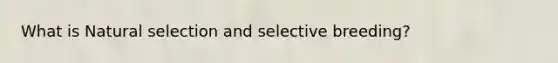 What is Natural selection and selective breeding?