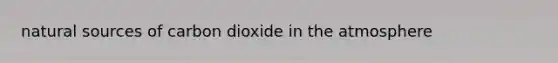 natural sources of carbon dioxide in the atmosphere