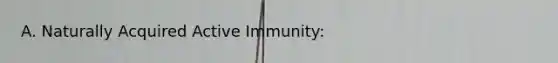 A. Naturally Acquired Active Immunity: