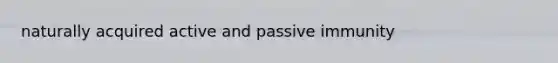 naturally acquired active and passive immunity