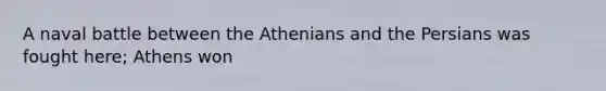 A naval battle between the Athenians and the Persians was fought here; Athens won