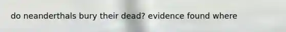 do neanderthals bury their dead? evidence found where