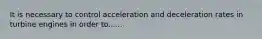 It is necessary to control acceleration and deceleration rates in turbine engines in order to......