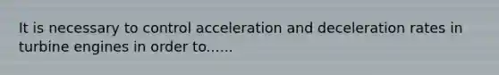 It is necessary to control acceleration and deceleration rates in turbine engines in order to......