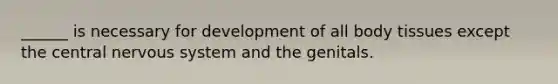 ______ is necessary for development of all body tissues except the central nervous system and the genitals.
