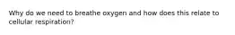 Why do we need to breathe oxygen and how does this relate to cellular respiration?