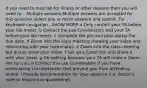 If you need to miss lab for illness or other reasons then you will need to... Multiple answers:Multiple answers are accepted for this question Select one or more answers and submit. For keyboard navigation...SHOW MORE a Only contact your TA before your lab meets. b Contact the Lab Coordinators and your TA before your lab meets. c Complete the pre-and post-lab by the due date. d Zoom into the class meeting showing your video and interacting with your teammates. e Zoom into the class meeting but do not show your video. f Set up a Zoom link and share it with your team. g Do nothing because your TA will make a Zoom link for you. h Contact the Lab Coordinators if you have extenuating circumstances that prevent you from attending online. i Provide documentation for your absence (i.e. doctor's note or required to quarantine).