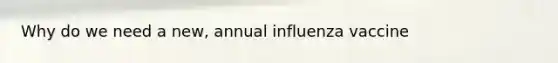 Why do we need a new, annual influenza vaccine