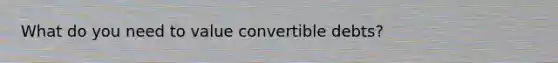 What do you need to value convertible debts?