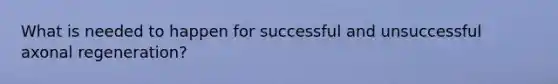 What is needed to happen for successful and unsuccessful axonal regeneration?