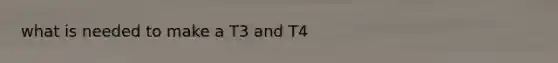 what is needed to make a T3 and T4