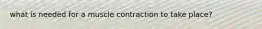 what is needed for a muscle contraction to take place?