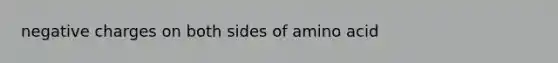 negative charges on both sides of amino acid