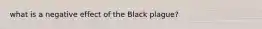 what is a negative effect of the Black plague?