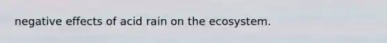 negative effects of acid rain on <a href='https://www.questionai.com/knowledge/k49x5J3j3W-the-ecosystem' class='anchor-knowledge'>the ecosystem</a>.