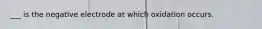 ___ is the negative electrode at which oxidation occurs.