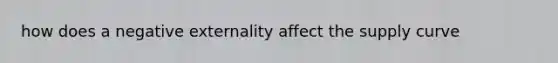 how does a negative externality affect the supply curve