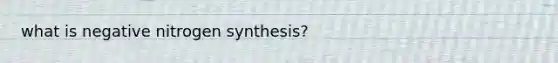 what is negative nitrogen synthesis?