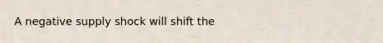 A negative supply shock will shift the