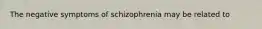 The negative symptoms of schizophrenia may be related to