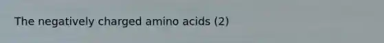 The negatively charged amino acids (2)